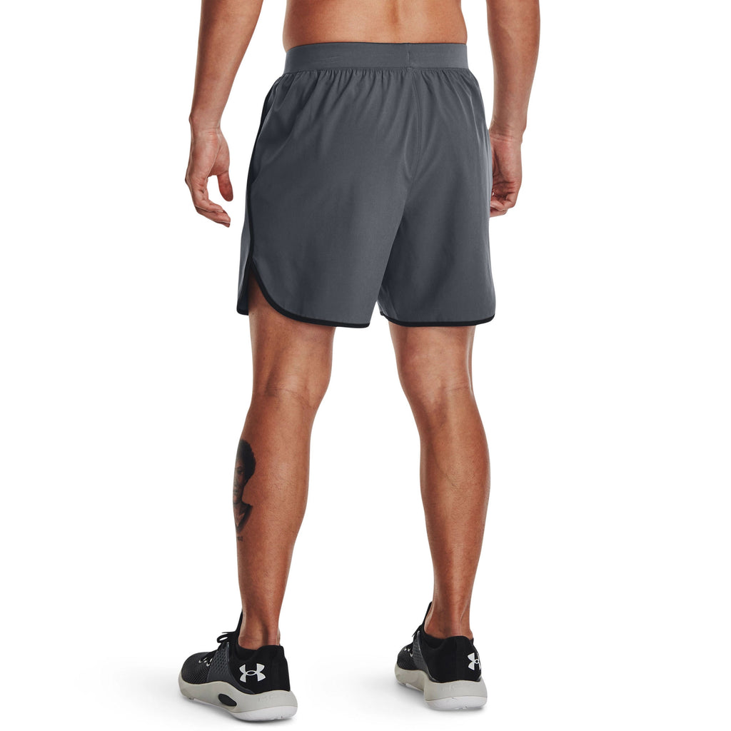 Under Armour Mens HIIT Woven 6-inch Shorts, (012) Pitch Gray / / Black,  X-Small at  Men's Clothing store