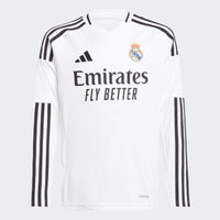 Real Madrid 24/25 Home L/S Football Shirt Jnr