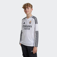 Real Madrid 24/25 Home L/S Football Shirt Jnr