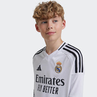 Real Madrid 24/25 Home L/S Football Shirt Jnr