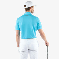 Galvin Green Maximilian Polo Shirt in Aqua blue.