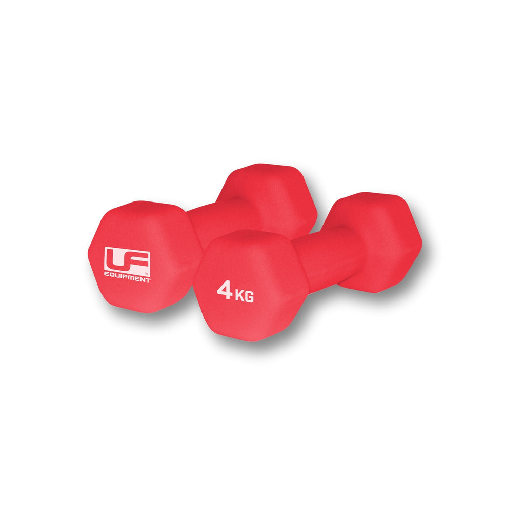 Hex Dumbells Neoprene Covered 2 x 4KG Greaves Sports